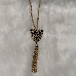 NECKLACE - GOLD LEOPARD PENDANT